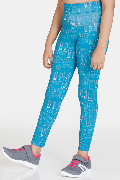 Zelocity Girls Quick Dry Gym Leggings - Cendre Blue — image 4